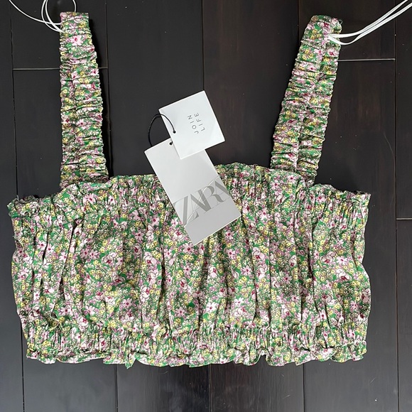 ZARA floral bandeau BNWT (M) - Picture 1 of 3